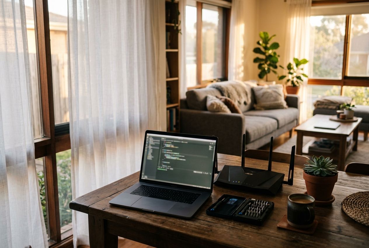 Home IT support — a laptop being repaired in an Adelaide home
